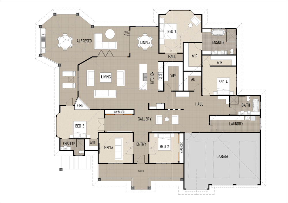 Home Design - Rigel - H4003 - Ground Floor